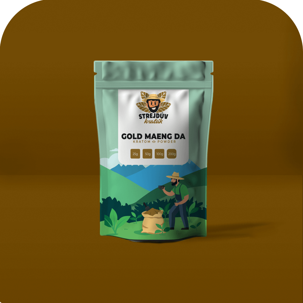Maeng Da Gold Kratom Premium Mischung goldbraunes feines Pulver